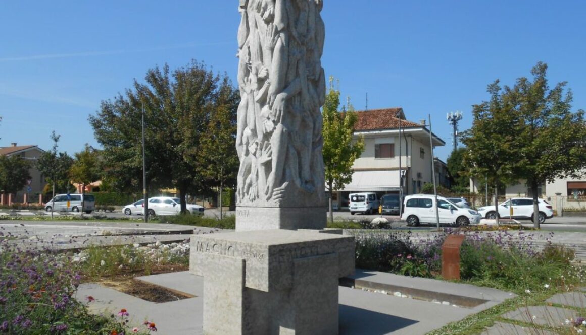 Albignasego, monumento al donatore, scultore Franco Fiabane